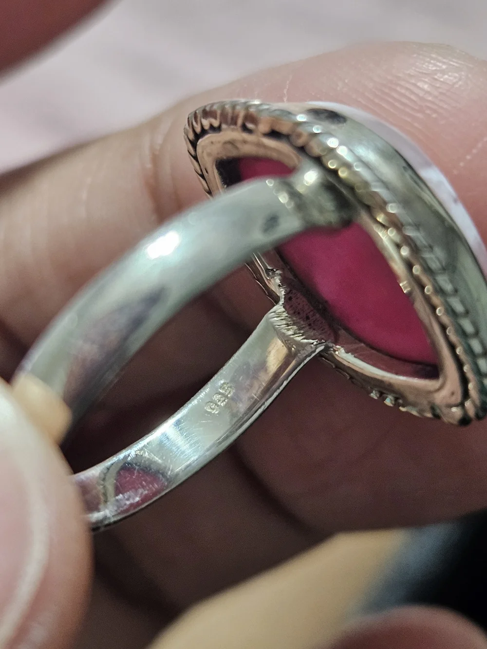 925S Plume Agate Ring